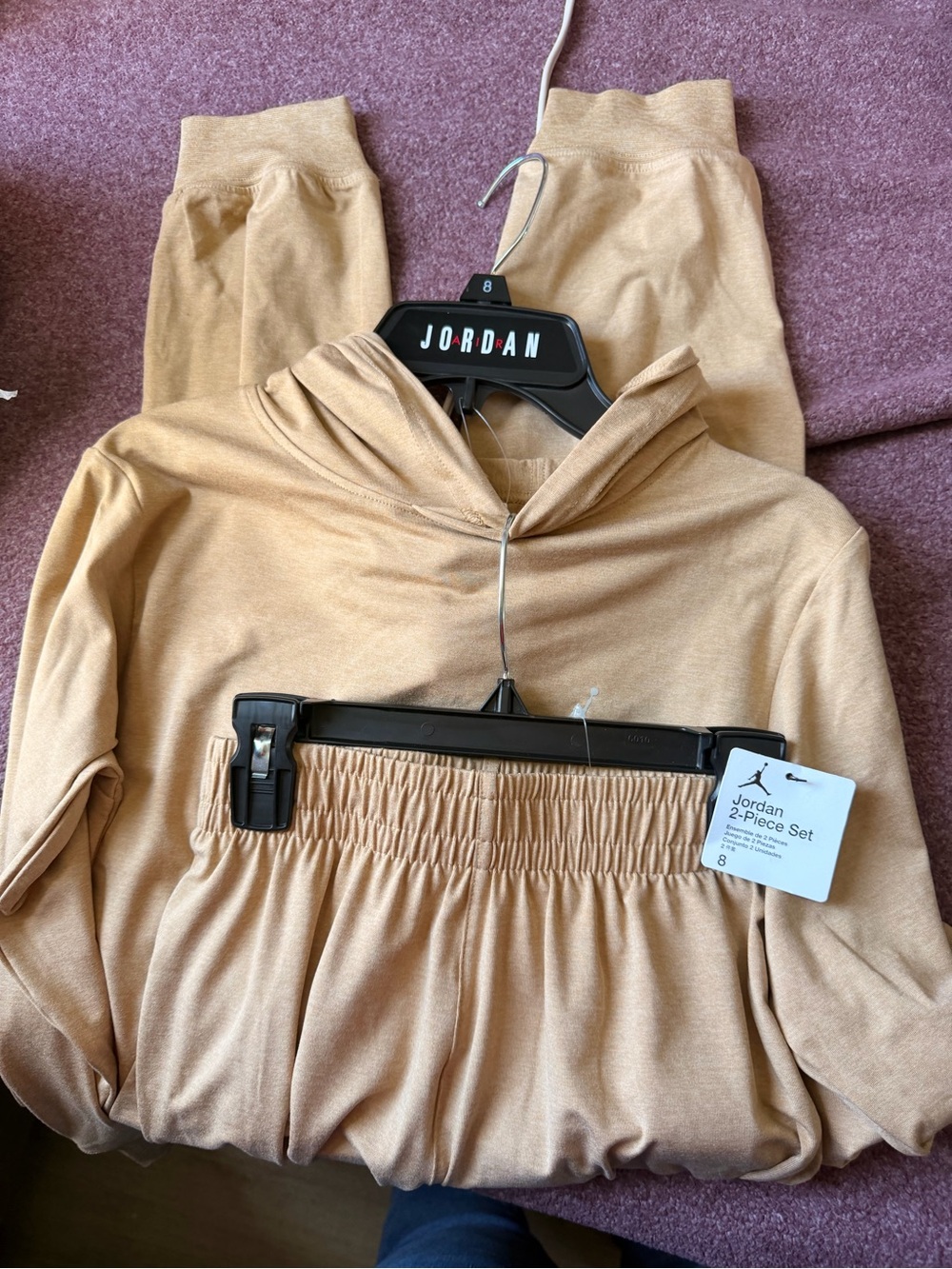 Jordan Two-Piece Hoodie & Jogger Set in Tan